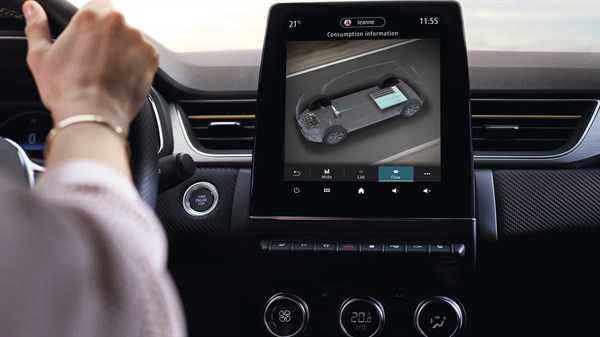 Внатрешност на Renault CAPTUR, контролна табла, возачки екран