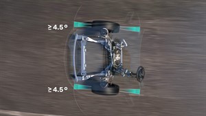 приказ на 4Control технологијата во целосно хибридно E-Tech возило од Austral со ротација на сите тркала под агол од најмалку 4,5°