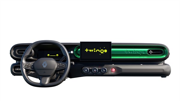 Дигитална инструмент табла Renault Twingo E-Tech electric со екран во боја