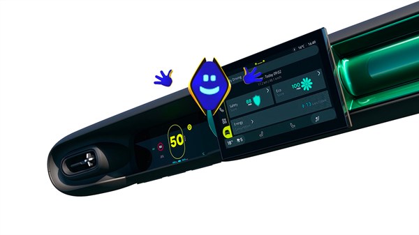 Приказ на гласовен асистент на мултимедијалниот екран на електричниот Renault Twingo E-Tech