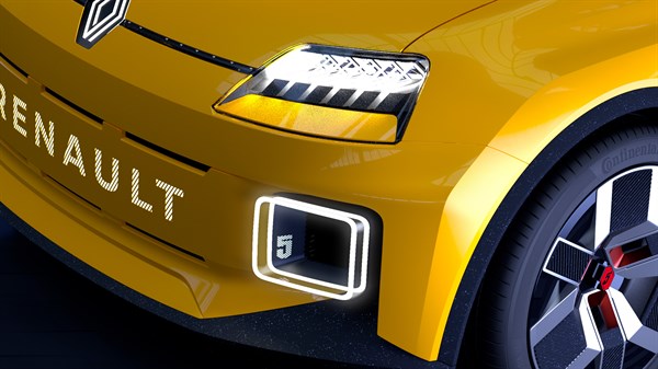 Потпис на LED светло - електричен прототип на Renault 5 E-Tech